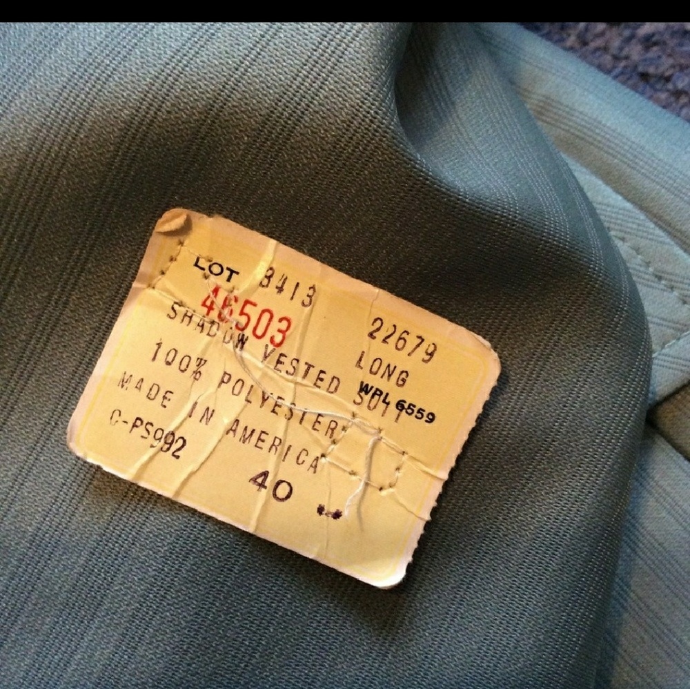 Vintage shiny green polyester leisure jacket 40"